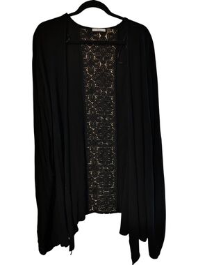 Dex Black Lace-Back Swim Coverup 2X